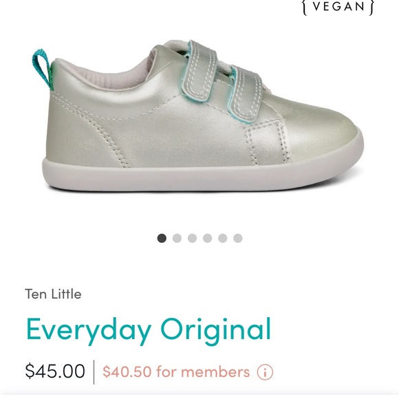Ten Little Silver Velcro Toddler Sneakers - Picture 1 of 4